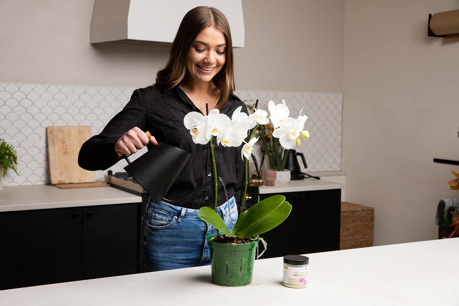 rePotme Orchid Fertilizer - Feed ME! MSU Orchid Food for RO/Rain/Tap Water (Half Pint - 8 oz) Orchid Food (8 oz Liquid)